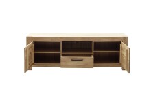 Lowboard >SILIAS< in natur geölt, Wildeiche teilmassiv - 192x65x50cm (BxHxT)