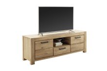 Lowboard >SILIAS< in natur geölt, Wildeiche teilmassiv - 192x65x50cm (BxHxT)