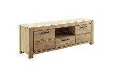 Lowboard >SILIAS< in natur geölt, Wildeiche teilmassiv - 192x65x50cm (BxHxT)