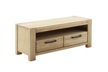Lowboard >SILIAS< in natur geölt, Wildeiche teilmassiv - 132x51x50cm (BxHxT)