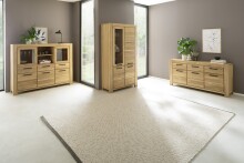 Sideboard >SILIAS< in natur geölt, Weildeiche teilmassiv - 172x85x45 (BxHxT)
