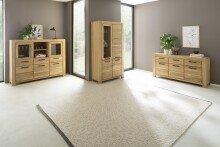 Sideboard >SILIAS< in natur geölt, Weildeiche teilmassiv - 172x85x45 (BxHxT)