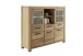 Highboard >SILIAS< in Wildeiche geölt, Wildeiche teilmassiv - 172x140x45 (BxHxT)