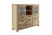 Highboard >SILIAS< in Wildeiche geölt, Wildeiche teilmassiv - 172x140x45 (BxHxT)