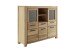 Highboard >SILIAS< in Wildeiche geölt, Wildeiche teilmassiv - 172x140x45 (BxHxT)