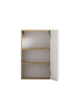 Hängeschrank >Paris< in weiß, Wotaneiche, MDF - 40x64x20cm (BxHxT)