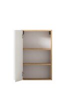 Hängeschrank >Paris< in weiß, Wotaneiche, MDF - 40x64x20cm (BxHxT)
