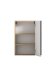 Hängeschrank >Paris< in grau, Wotaneiche, MDF - 40x64x20cm (BxHxT)