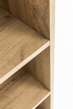 Hängeschrank >Paris< in Betongrau, Wotaneiche, MDF - 40x64x20cm (BxHxT)