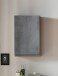 Hängeschrank >Paris< in Betongrau, Wotaneiche, MDF - 40x64x20cm (BxHxT)