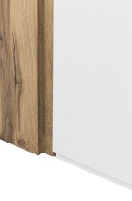 Hängeschrank >Paris< in weiß, Wotaneiche, MDF - 65x64x20cm (BxHxT)