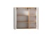 Hängeschrank >Paris< in grau, Wotaneiche, MDF - 65x64x20cm (BxHxT)