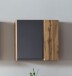 Hängeschrank >Paris< in grau, Wotaneiche, MDF - 65x64x20cm (BxHxT)