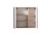 Hängeschrank >Paris< in grau, Wotaneiche, MDF - 65x64x20cm (BxHxT)