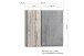 Hängeschrank >Paris< in grau, Wotaneiche, MDF - 65x64x20cm (BxHxT)