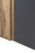 Hängeschrank >Paris< in grau, Wotaneiche, MDF - 65x64x20cm (BxHxT)
