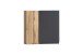 Hängeschrank >Paris< in grau, Wotaneiche, MDF - 65x64x20cm (BxHxT)