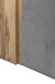 Hängeschrank >Paris< in betongrau, wotaneiche, MDF - 65x64x20cm (BxHxT)