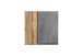 Hängeschrank >Paris< in betongrau, wotaneiche, MDF - 65x64x20cm (BxHxT)