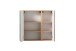 Hängeschrank >Paris< in betongrau, wotaneiche, MDF - 65x64x20cm (BxHxT)