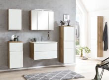 Unterschrank >Paris< in weiß, wotaneiche, MDF - 40x79x35cm (BxHxT)