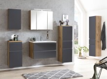 Unterschrank >Paris< in grau, wotaneiche, MDF - 40x79x35cm (BxHxT)