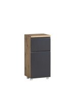 Unterschrank >Paris< in grau, wotaneiche, MDF -...