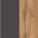 Unterschrank >Paris< in grau, wotaneiche, MDF - 40x79x35cm (BxHxT)