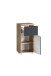 Unterschrank >Paris< in grau, wotaneiche, MDF - 40x79x35cm (BxHxT)