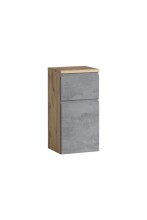 Unterschrank >Paris< in Betongrau, Wotaneiche, MDF...