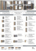 Unterschrank >Paris< in Betongrau, Wotaneiche, MDF - 40x79x35cm (BxHxT)