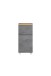 Unterschrank >Paris< in Betongrau, Wotaneiche, MDF - 40x79x35cm (BxHxT)
