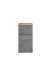 Unterschrank >Paris< in Betongrau, Wotaneiche, MDF - 40x79x35cm (BxHxT)