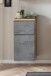Unterschrank >Paris< in Betongrau, Wotaneiche, MDF - 40x79x35cm (BxHxT)