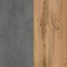 Unterschrank >Paris< in Betongrau, Wotaneiche, MDF - 40x79x35cm (BxHxT)