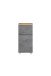 Unterschrank >Paris< in Betongrau, Wotaneiche, MDF - 40x79x35cm (BxHxT)