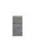 Unterschrank >Paris< in Betongrau, Wotaneiche, MDF - 40x79x35cm (BxHxT)