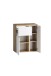 Unterschrank >Paris< in weiß, wotaneiche, MDF - 65x79x35cm (BxHxT)