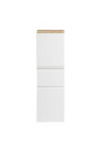 Midischrank >Paris< in weiß, Wotaneiche, MDF - 40x130x35cm (BxHxT)