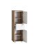 Midischrank >Paris< in weiß, Wotaneiche, MDF - 40x130x35cm (BxHxT)
