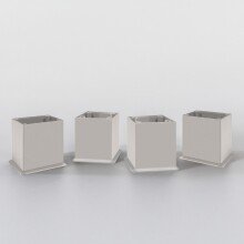 Midischrank >Paris< in grau, Wotaneiche, MDF - 40x130x35cm (BxHxT)