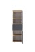 Midischrank >Paris< in grau, Wotaneiche, MDF - 40x130x35cm (BxHxT)