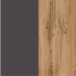 Midischrank >Paris< in grau, Wotaneiche, MDF - 40x130x35cm (BxHxT)