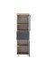 Midischrank >Paris< in grau, Wotaneiche, MDF - 40x130x35cm (BxHxT)