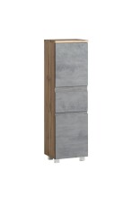 Midischrank >Paris< in Betongrau / Wotaneiche, MDF...