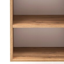 Midischrank >Paris< in Betongrau / Wotaneiche, MDF - 40x130x35cm (BxHxT)