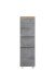 Midischrank >Paris< in Betongrau / Wotaneiche, MDF - 40x130x35cm (BxHxT)