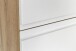 Midischrank >Paris< in weiß/ Wotaneiche, MDF - 65x130x35cm (BxHxT)