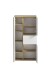 Midischrank >Paris< in weiß/ Wotaneiche, MDF - 65x130x35cm (BxHxT)