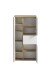 Midischrank >Paris< in weiß/ Wotaneiche, MDF - 65x130x35cm (BxHxT)